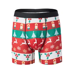 Christmas Tree Print Men Underwear Seamless Boyshorts Comfortable 3D Pouth Youth Boxer Shorts Elastic waistband Male Boxer Panty