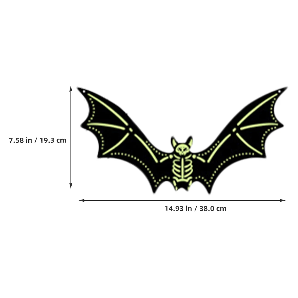 

Outdoor Luminous Skull Bat Hanger Halloween Decor Pumpkin Decorations Light Green