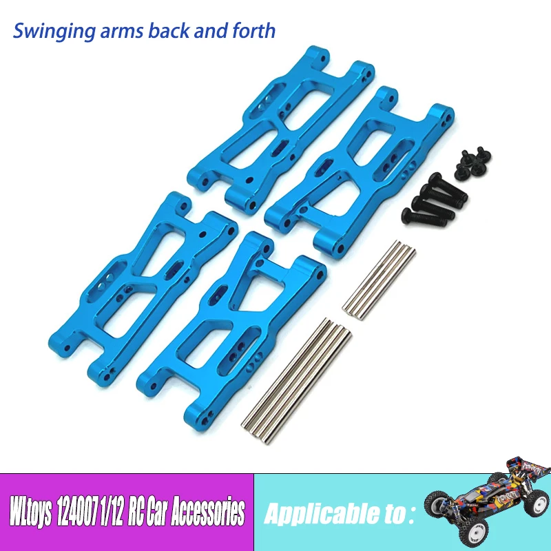 Nuevo WLtoys 124007 1/12 coche teledirigido sin escobillas 4WD 75 KM/H accesorios de coche piezas de mejora coches Rc para adultos brazos de Metal copa de dirección