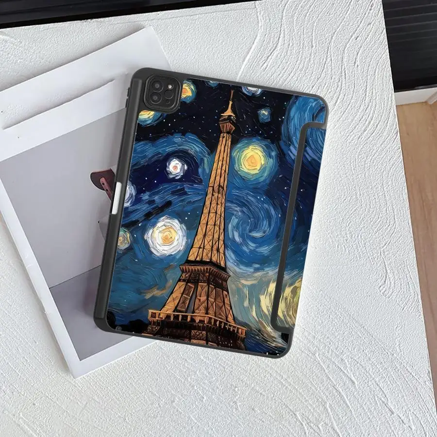 Holder Cover Tablet Case For iPad Pro 11th 10th 9th 8th 7th 12.9inch Mini 6 7 Air 4 5 M3 M2 1 2 M4 11inch Pro 2025 Van Gogh