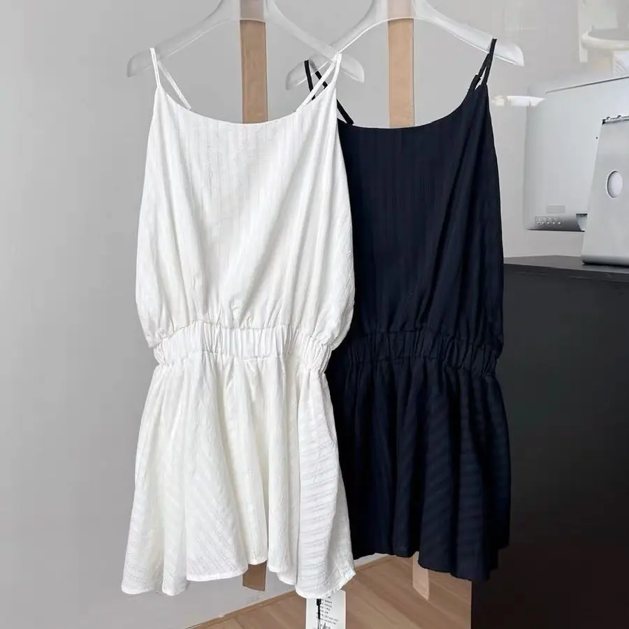 Korean Style Summer Vintage Mori Girl Mini Solid Color Dress With Belt 2000s Women Frock Evening Dress