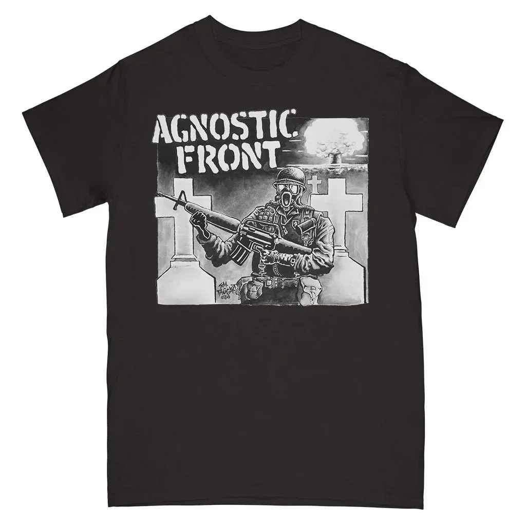 

Vtg Agnostic Front Band Gift For Fans Cotton Black Full Size Shirt BT134