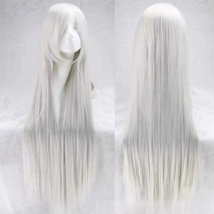 Super Long 100CM Full Wigs Cosplay Costume Halloween Hair Anime Wavy Straight