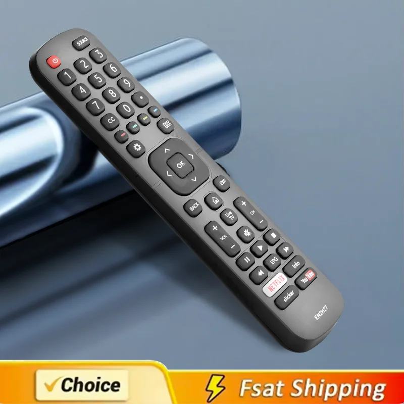 

EN2H27 Remote Control Compatible With Hisense TV Replacement Controller With Netflix YouTube Buttons