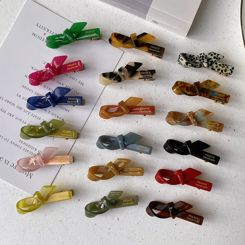 WIRKLICH DELICATE ~ Südkorea Frankreich kleine gebrochene Haarspange Schleife Entenschnabelclip Französische Mädchen Fransenclip