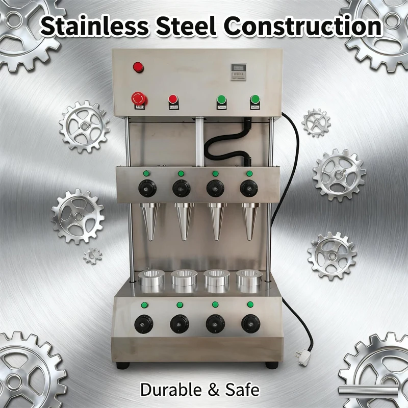 ماكينة صنع مخاريط حلوة للبيتزا الأوتوماتيكية، مخروط البيتزا 110 فولت 220 فولت