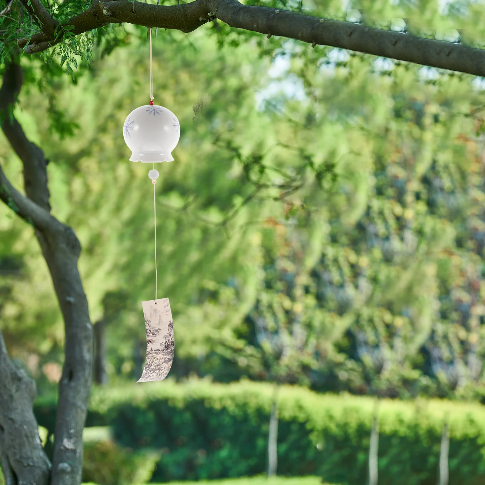 

Classy Wind Chime Garden Hanging Bell Pendant Home Ceramic Fine Workmanship Delicate