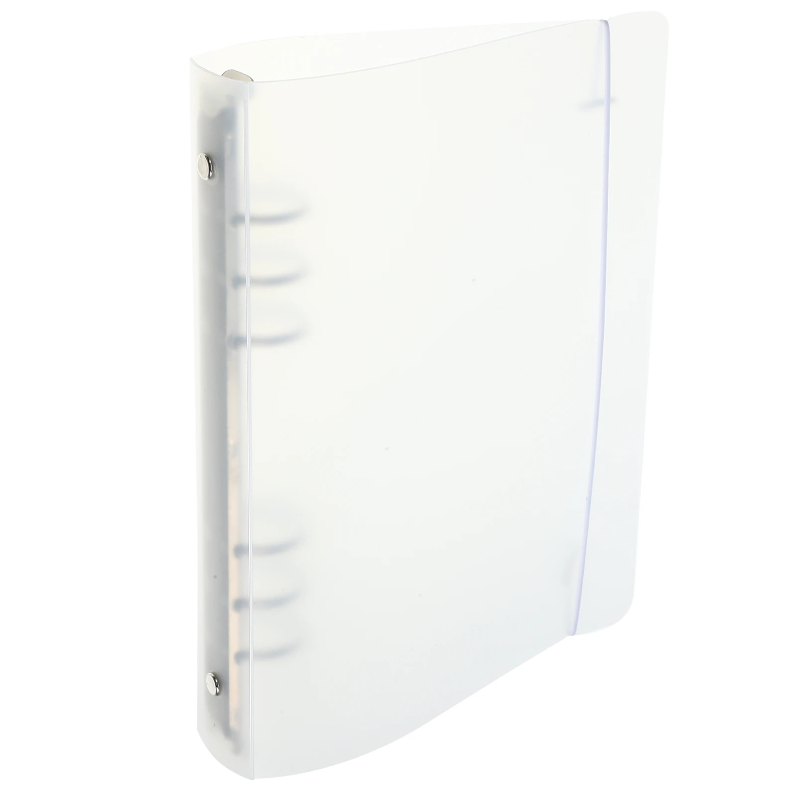 

2Pcs Translucent Matte Pp Binder Cover A5 Six-Hole Notebook Shell Portable Document Folder for School Office Use