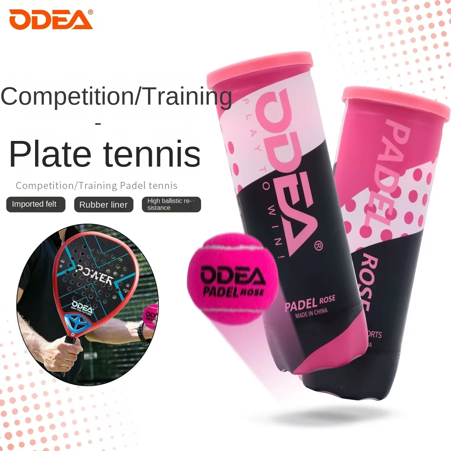 كرات تنس للتدريب على شكل قفص من Odea، كرات تنس عالية المرونة ومتينة للتدريب والمنافسة المعلبة