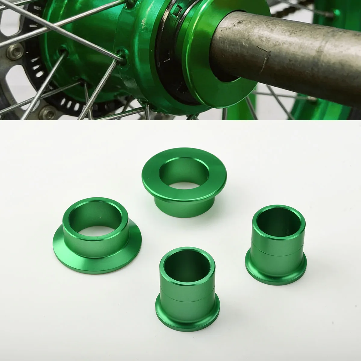 

Motorcycles CNC Aluminum Front And Rear Wheel Spacers For Kawasaki KX125 KX250 KX250F KX450F KXF450 KXF250 KLX450R KX KXF