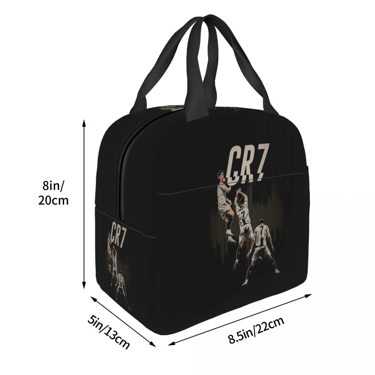 CR7 Cristiano-Ronaldo Lunch Bags Insulated Bento Box Portable Lunch Tote Picnic Bags Cooler Thermal Bag for Woman Girl Office