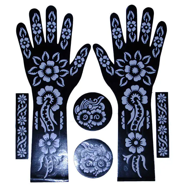 Henna Stencil Hand Pattern 02