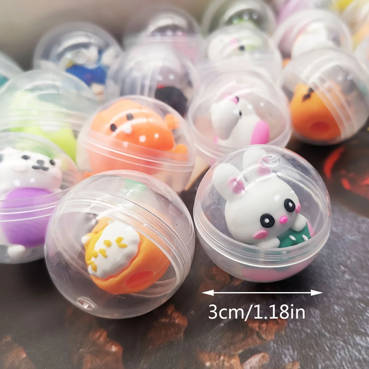 10/30/60pcs Mini Cartoon Capsule Toys Kindergarten Sharing Fun Children Birthday Gift Carnival Prizes School Classroom Rewards