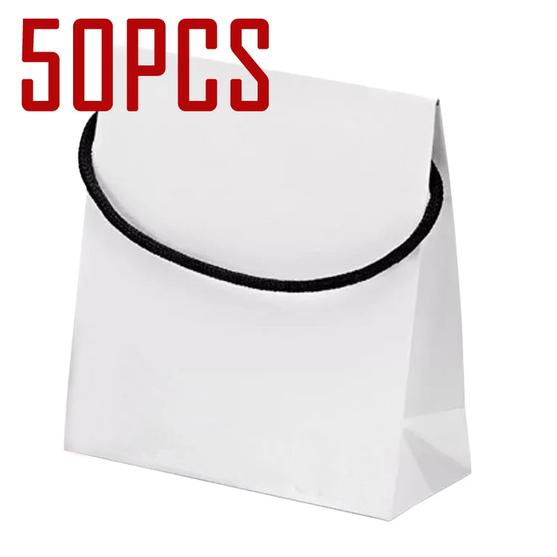 50PCS Newest Paper Bag For Bracelet And Necklace Box Set Women Original Jewelry Bead Charm Outer Packaging