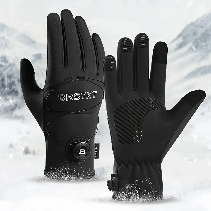 

Unisex Winter Riding & Skiing Gloves — Waterproof, Anti-Slip, Abrasion-Resistant, Touchscreen-Compatible, Thermal with Adjustabl