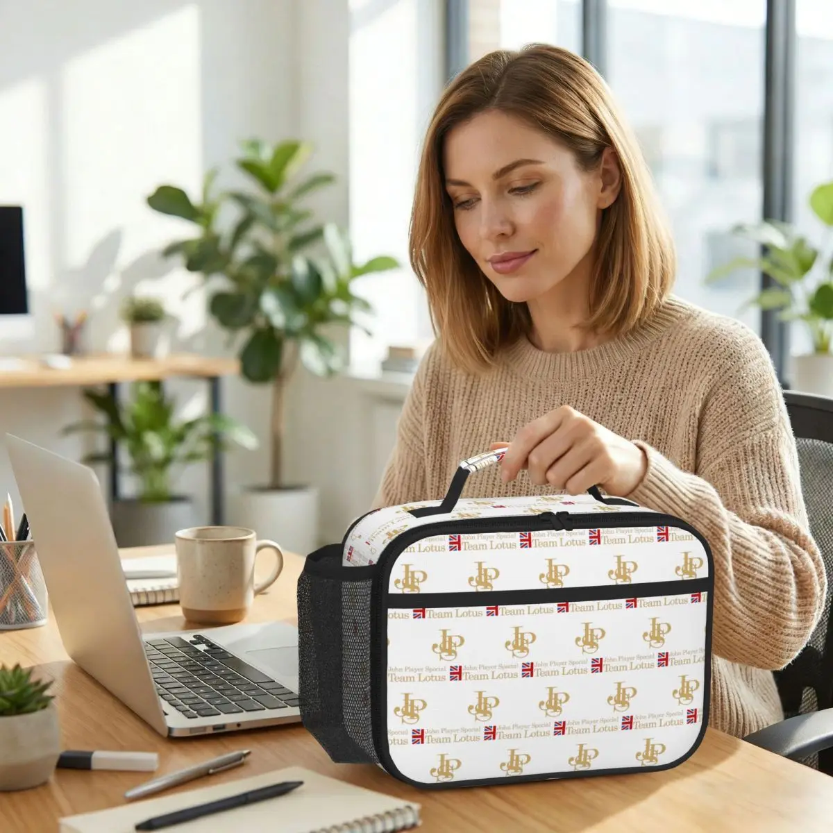 JPS John Player Special Team Insulated Lunch Bag for Women Office Cooler Thermal Food Box Tote Portable Lunch Boxes Container