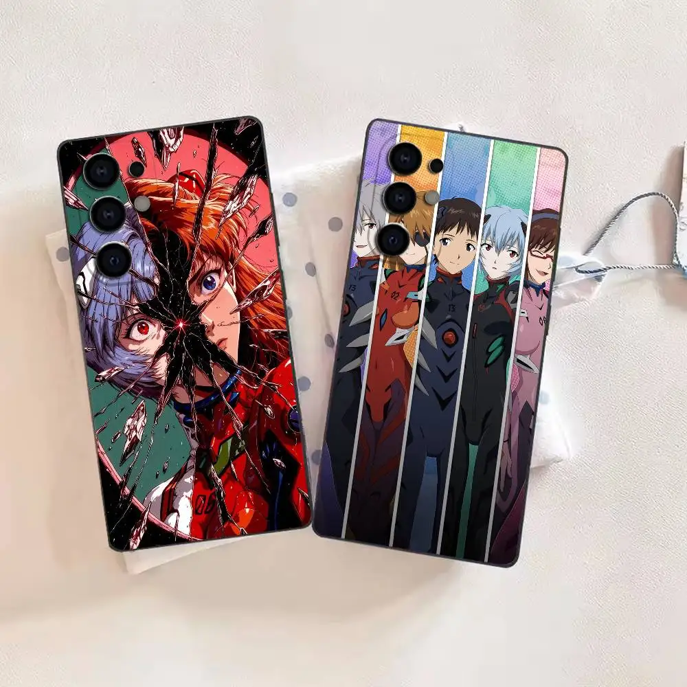 Чехол для телефона POP N-Neon Genesis Evangelion для Samsung S26,25,24,21,22,21,20,10,9,8,7,6,5,Ultra,Plus,Fe,Lite Black Shell