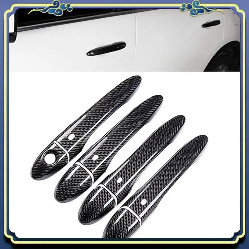 

AU16-Carbon Fiber Door Handle Cover Car Exterior Door Handles Trim For Maserati Levante Ghibli Quattroporte 2013-2017 Parts