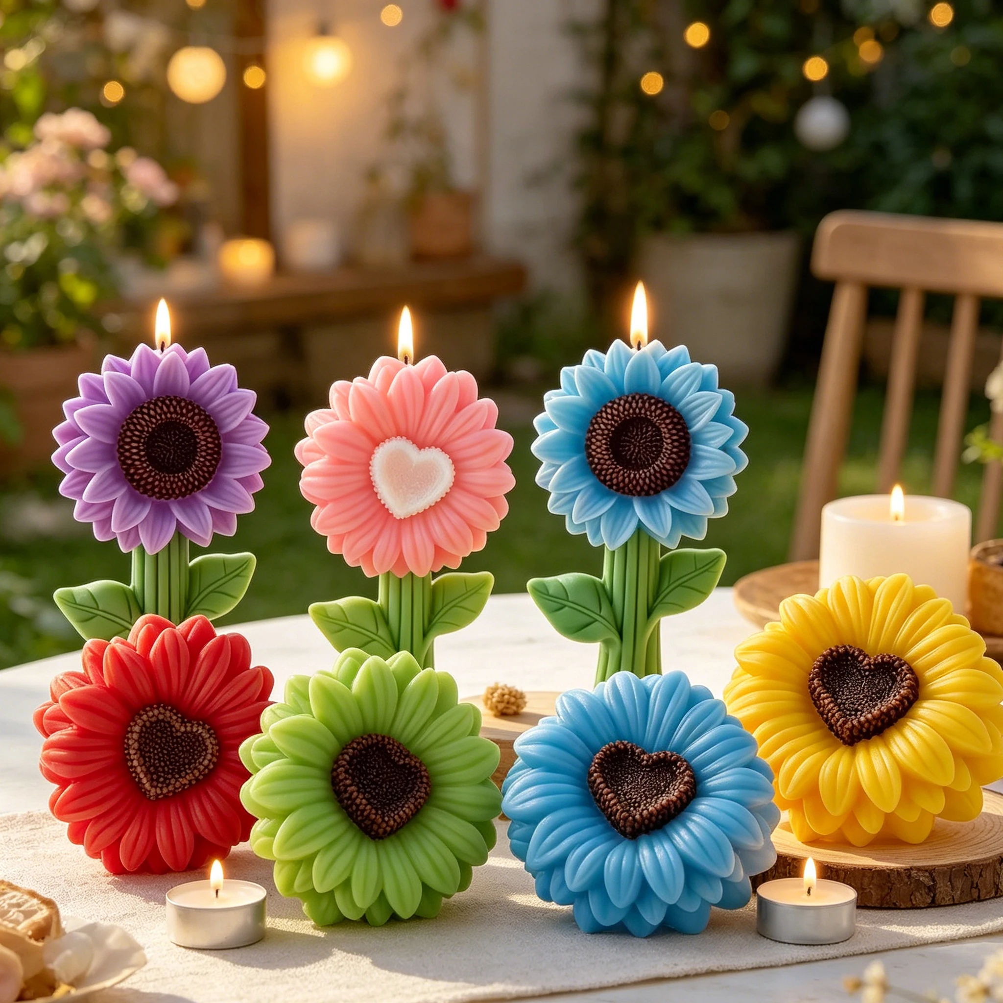 

3D Sunflower Candle Silicone Mold DIY for Aromatherapy Wax Plaster Resin Soap Stone Craft Handmade Home Decor Gift