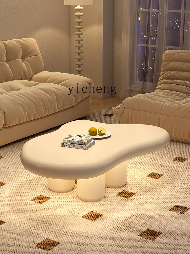 Zk Cloud Tea Table Cream Style Tea Table Creative Art Middle Ancient Internet Celebrity Small Apartment Shaped Tea Table