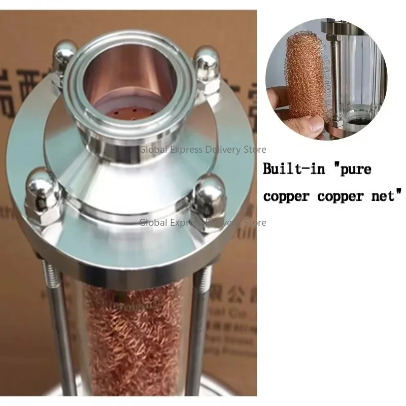 50L Electric stainless steel distiller with crystal tower Rose Hydrosol extractor built in copper mesh view 4