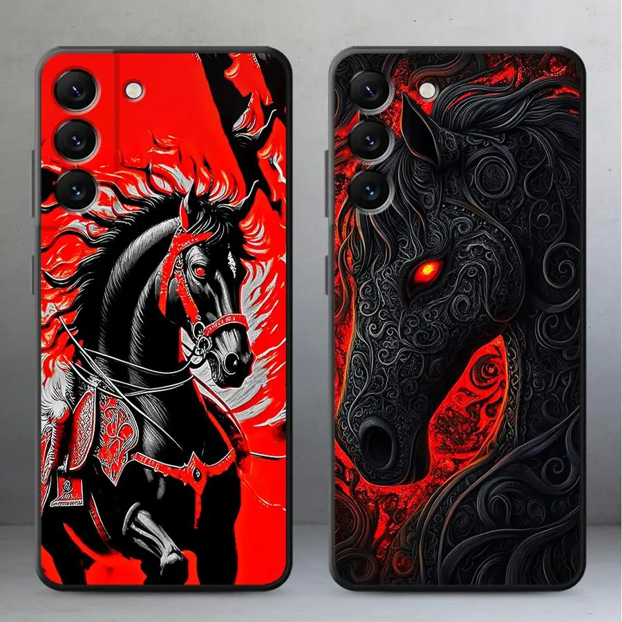 Phone Cover Case for Samsung Galaxy A57 A25 A23 A26 A52 A36 A73 A51 A55 A24 A53 A35 A32 A37 A22 A72 A71 Art Horse