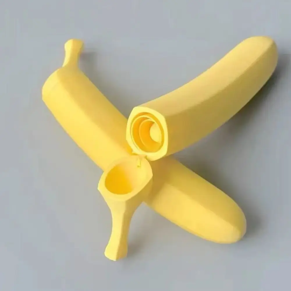 Creative Banana Telescopic Wand 3D Printed Realistic Retractable Banana Simulation Fruit Props Lightweight