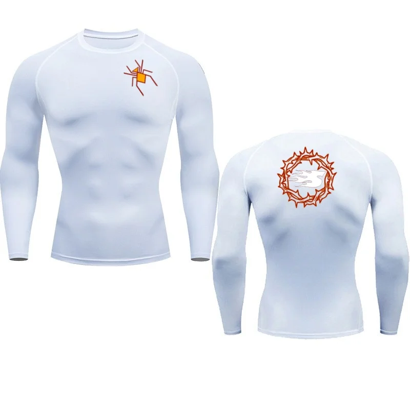 Minimalist Casual Breathable Compression Fitness Tight Fitting Long Sleeved  Training Jogging Shirt Gym Sportswear Quick Drying