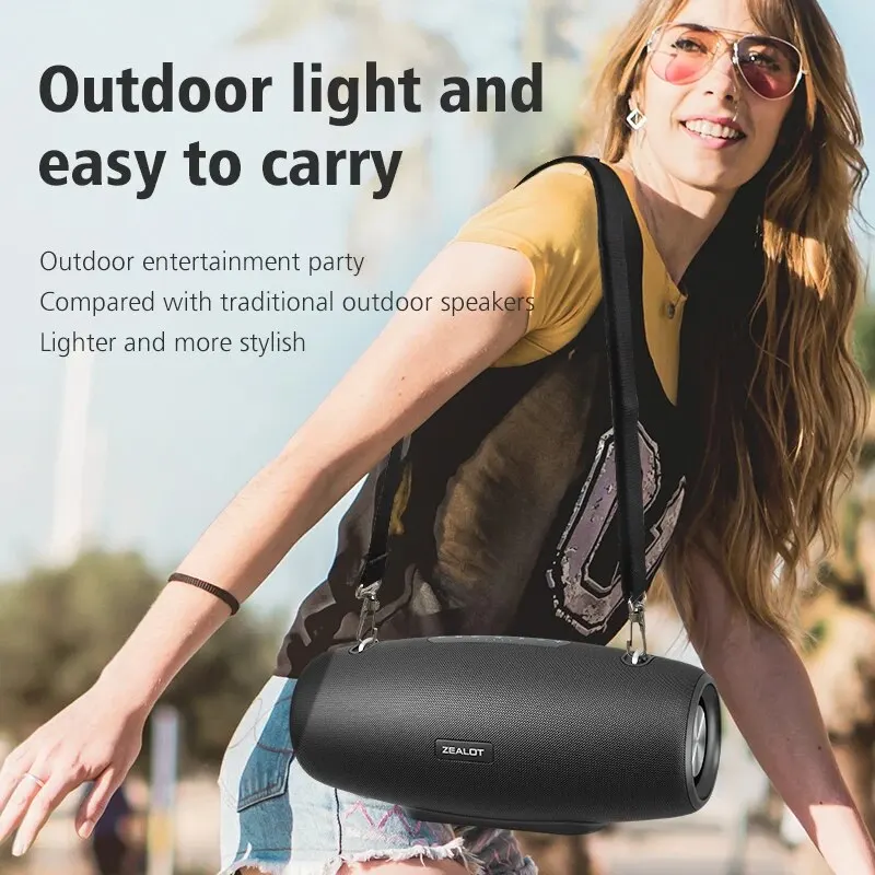 ZEALOT-S67 60W Portable Bluetooth Outdoor Party  Big Loud Speaker Excellent Bass Performace 3D Speaker view 6
