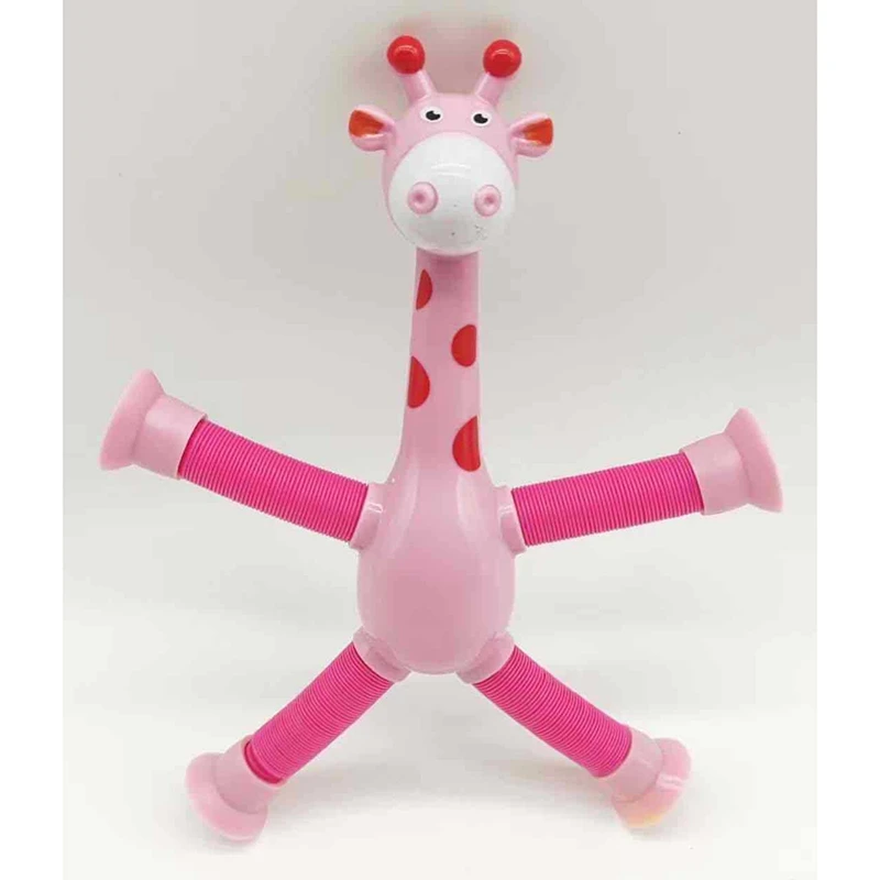 Lot de 4 ventouses de girafe de dessin animé, jouets d'instituts