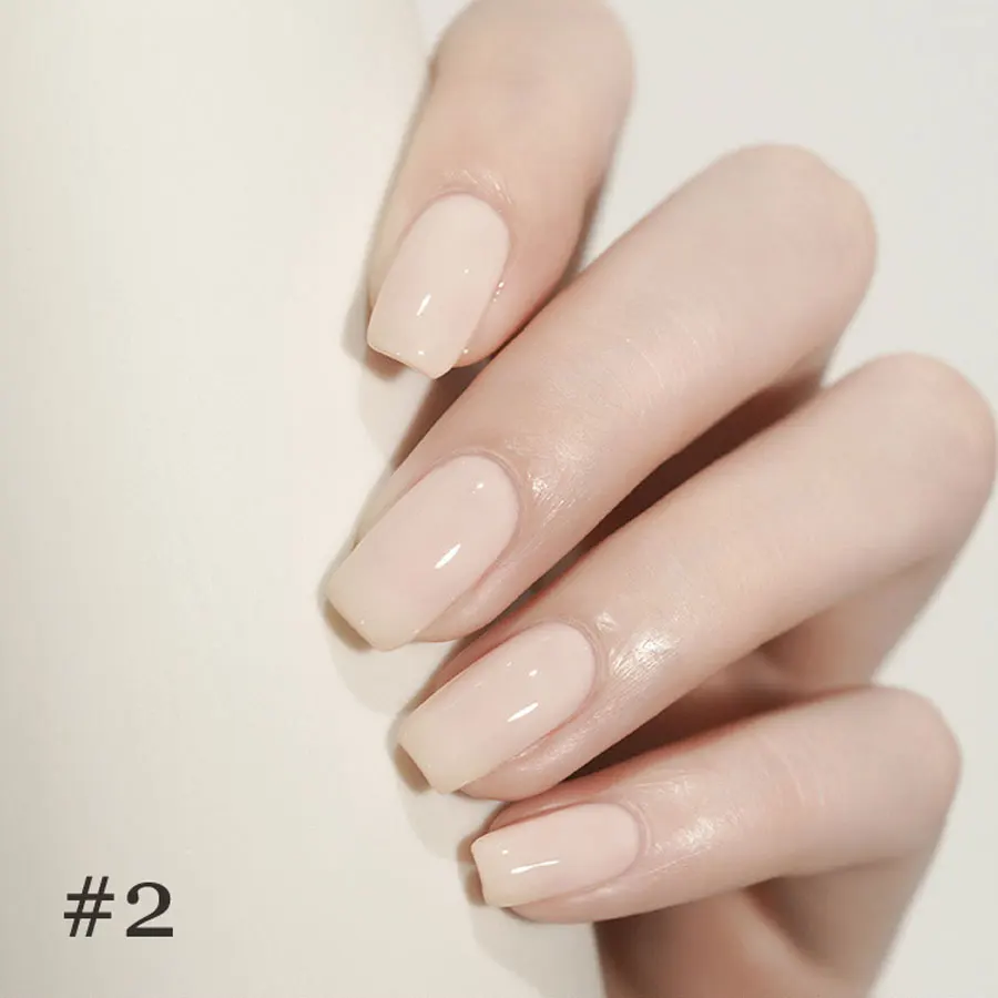 8 Witte Kleuren Nagelgellak Puur Nude Nagelgel Semi-Permanente Nagelgellak Doorweekt Uv-Gel Voor Basislaag