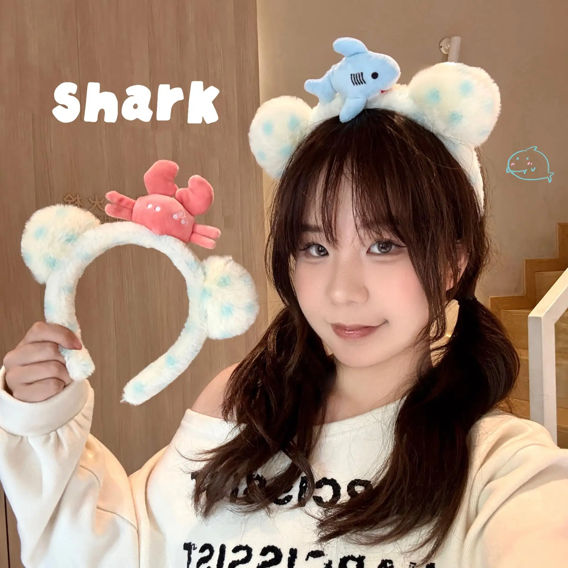 

Cute Plush Shark Crab Hair Bands for Women Sweet and Lovely Girls Children's Headbands Korean Fashion Hair Accessories Gifts