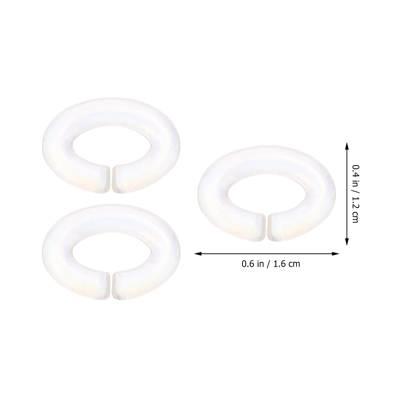 

50pcs C-Shaped Open Buckle Chain Snap Key For Bracelets Diy Craft Jewelry Making Rings Supplies Lightweight Sturdy
