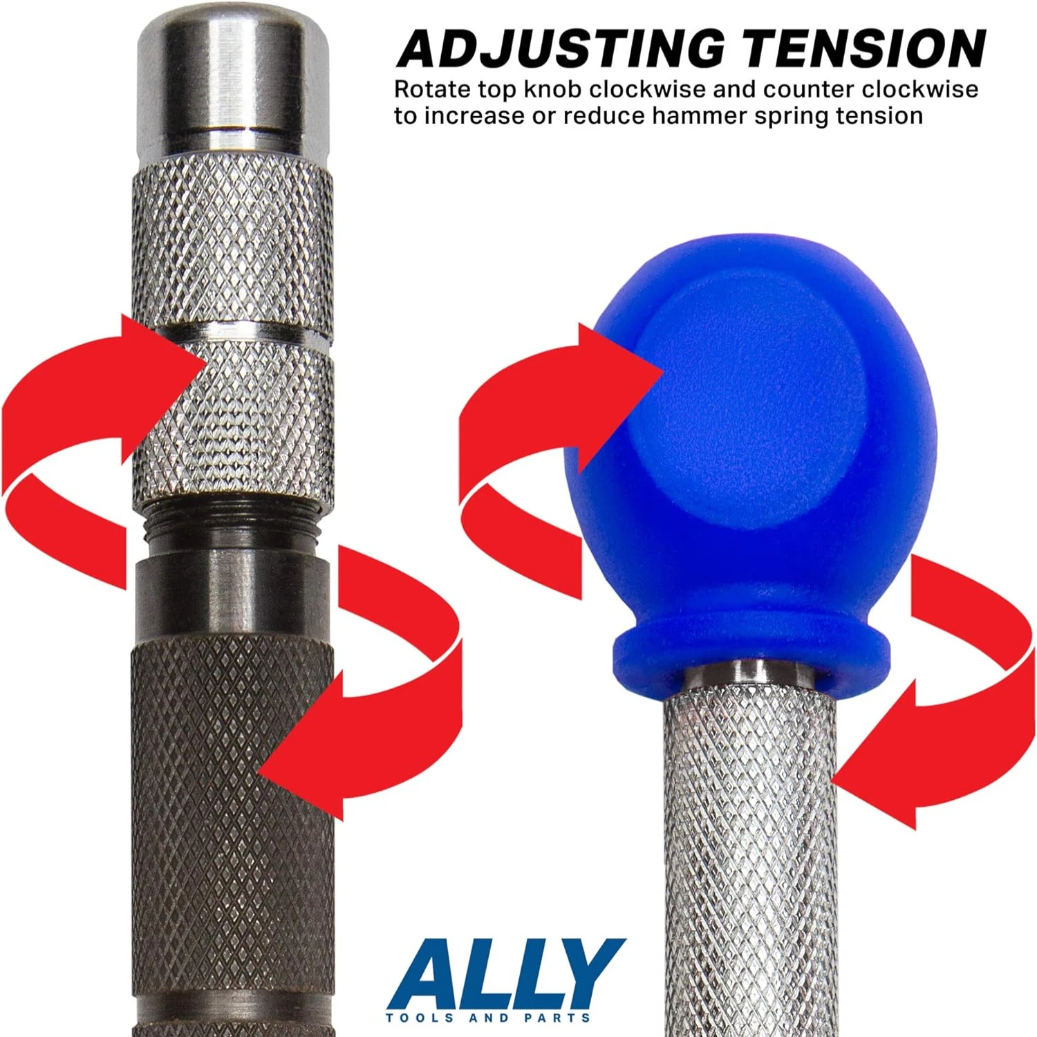 Super Strong ALLY Tools 6 Inch and 5 Inch Heavy Duty Automatic Center Punch - Ideal for Metal, Wood, Plastic, Glass, and Marble