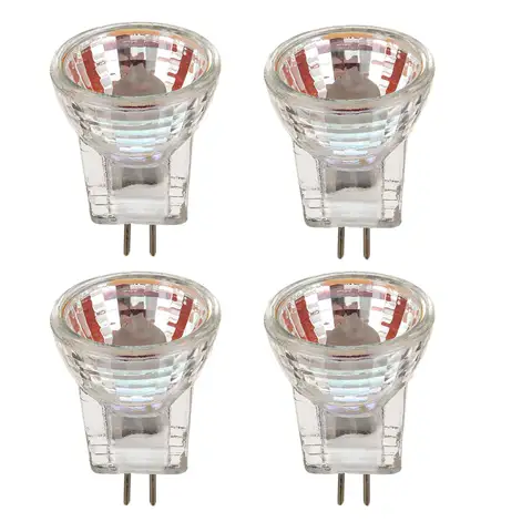 4-Piece AC 12V Christmas Village Bulbs 10W Ship Van Truck Sprinter Light 25mm 1" Diameter MR8 Light Bulb Warm White 2700K