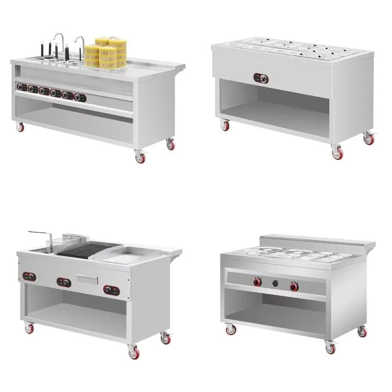 Commercial Stainless Steel Custom Combination Dining Cart Hotel Restaurant Equipment