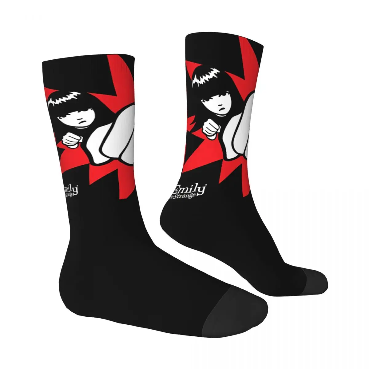 Happy Funny Men's compression Socks Endearing Retro Harajuku Emily The Strange Hip Hop Novelty Pattern Crew Crazy Sock Gift