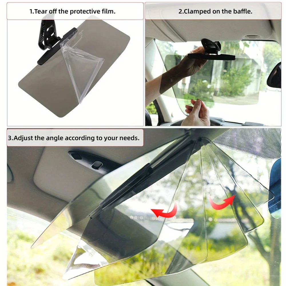 Car Sun Visor, Universal Anti-Reflective Polarized Car Sun Visor, Prevents Miscellaneous Light, Snow Blindness And UV Rays