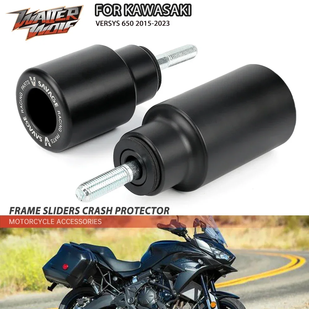 Motorcycle Frame Sliders Crash Protector For KAWASAKI VERSYS 650 2015-2024 2020 2021 2022 KLE650 KLE 650 Falling Protection