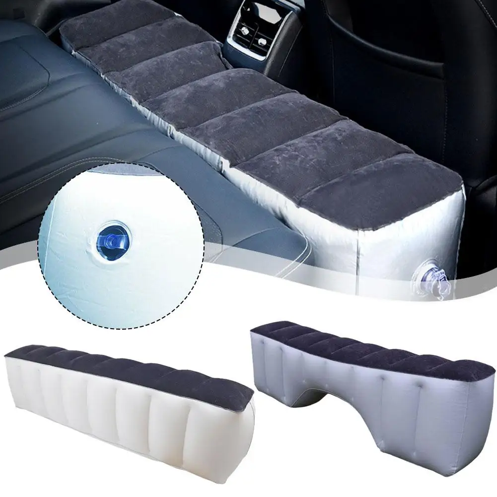 Inflatable Car Travel Bed Mattress For Auto Seat Accessories Back Seat Pad Air Bed Cushion With Air Pump For Outdoor Campin E4B1