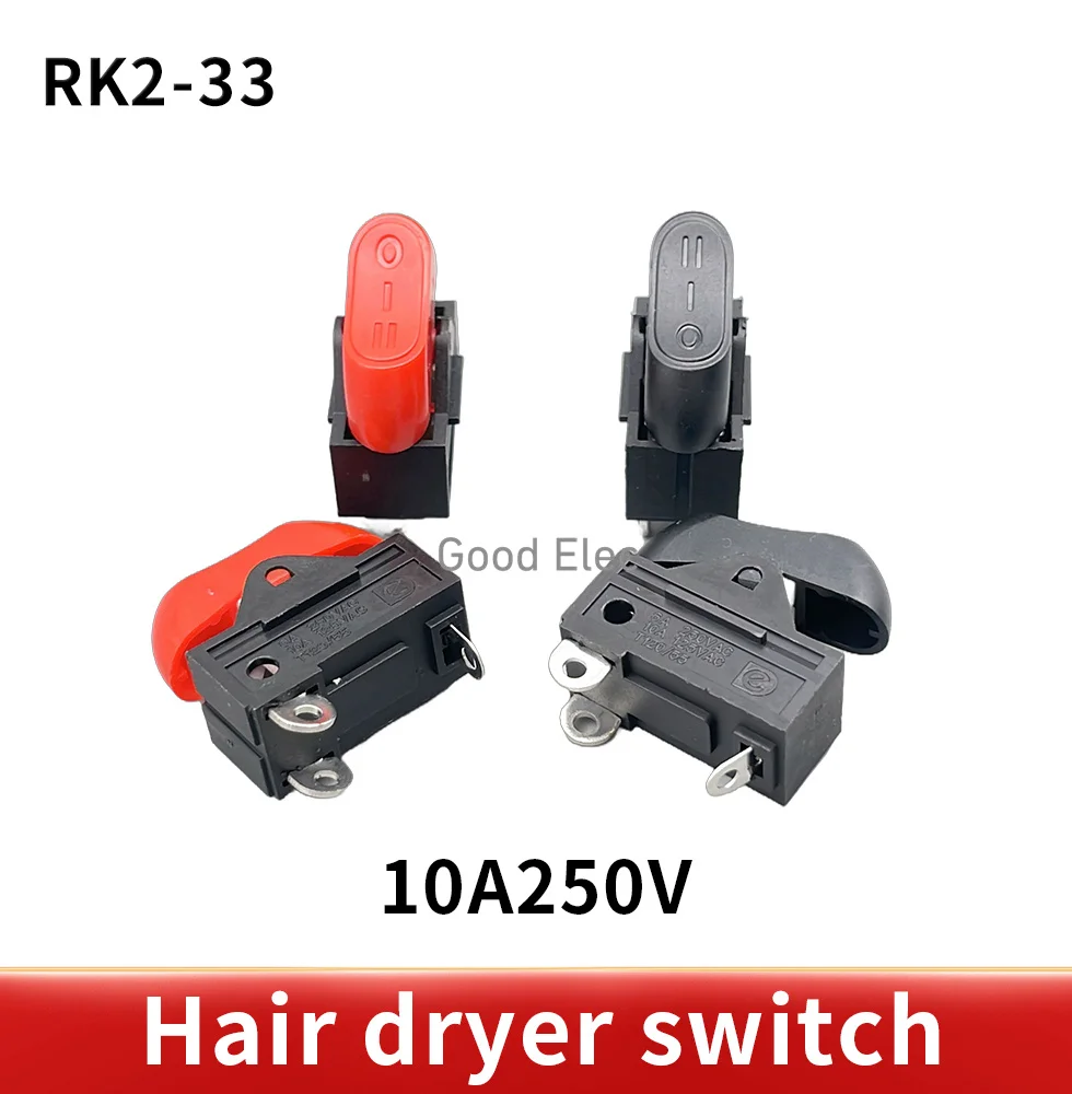 2pcs KCD15-RK2-33 Hair dryer switch,Rocker Switch,3 position ON OFF boat switch KCD15-103