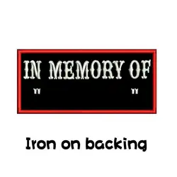 Custom IN MEMORY OF name patches personalized iron on hook backing