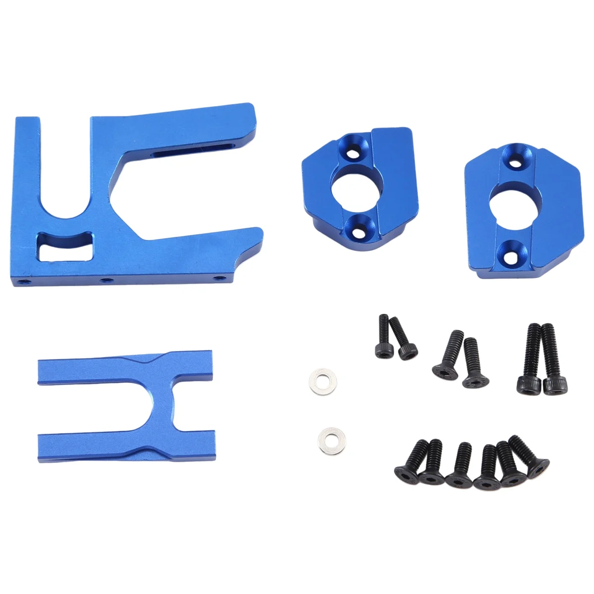 For ARRMA 1/7 MOJAVE INFRACTION 1/8 Kraton Outcast TYPHON EXB 6S Metal Center Diff Mount + Motor Mount Blue