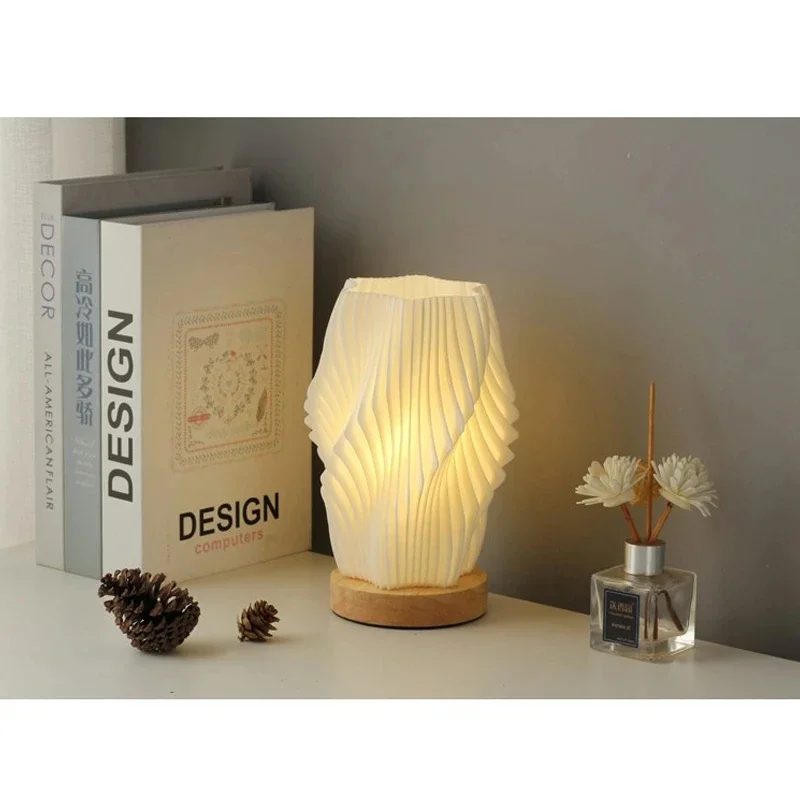 Imagem -05 - Nordic Bedside Decorative Desk Light Proteção para os Olhos Pequena Luz Noturna Atmosfera Criativa Escurecimento Usb Quarto das Meninas