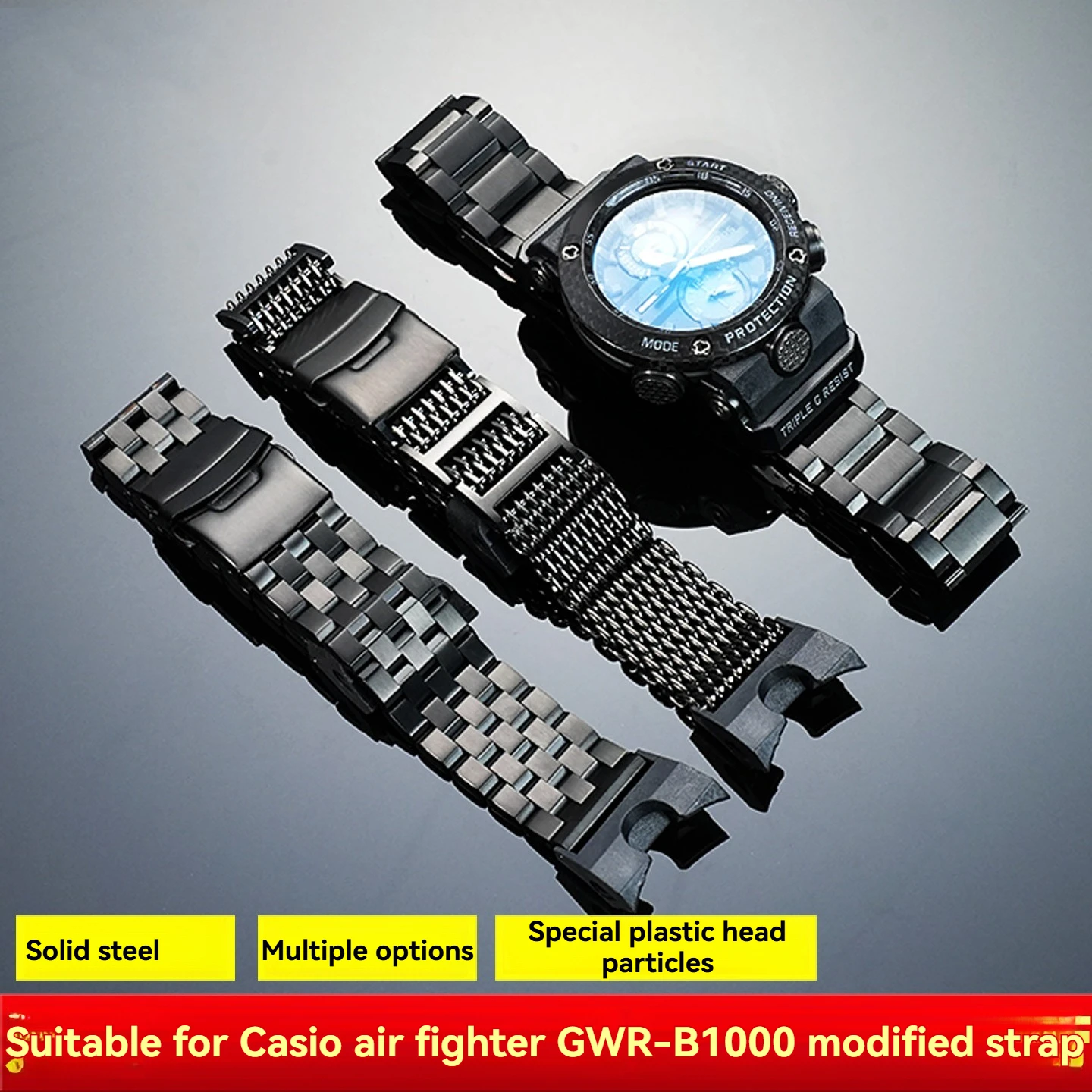

GWG -B1000 stainless steel strap For G-SHOCK Casio GWG-B1000-1A third generation Mud King modified Metal watchband bracelet
