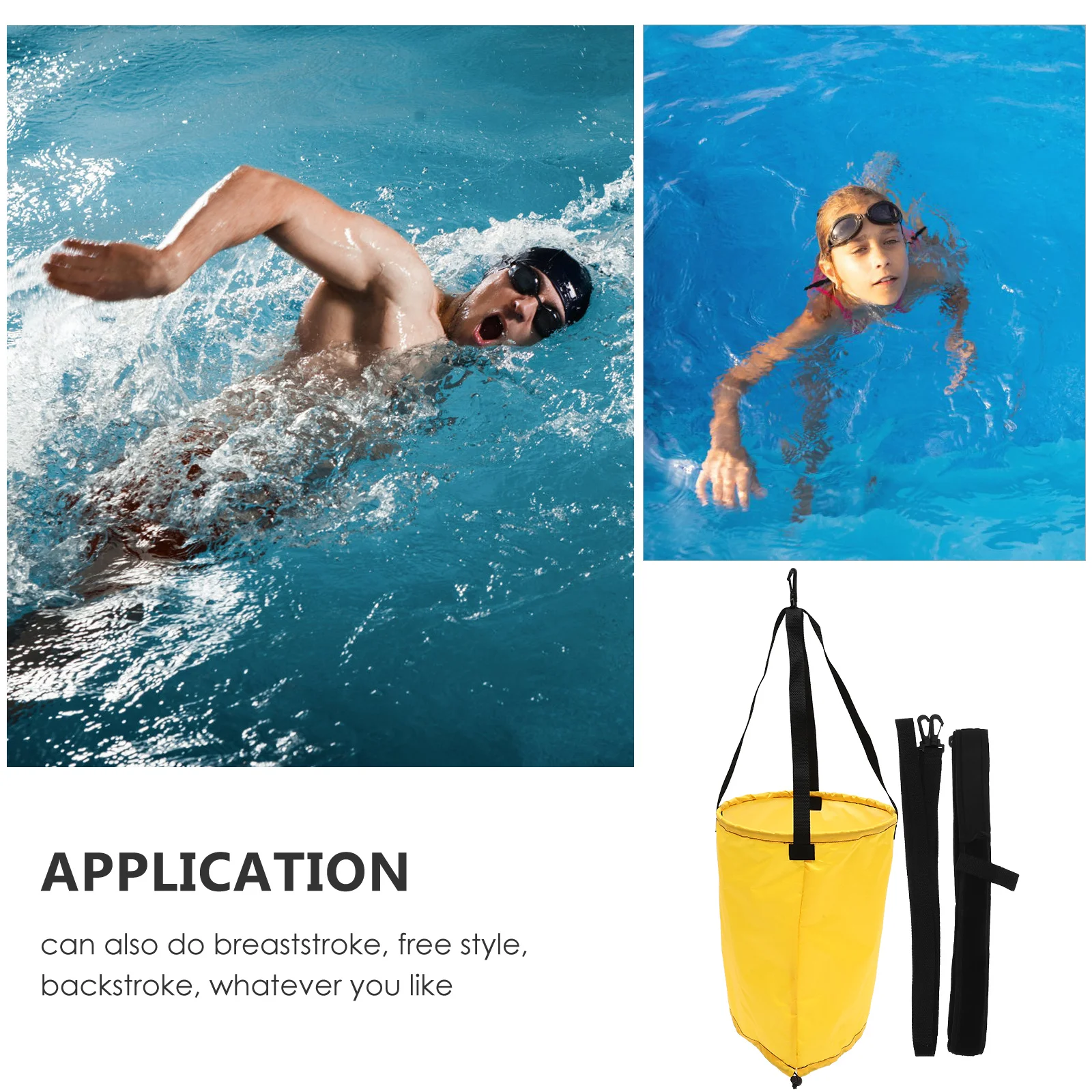 

1Set Swim Resistance Parachute Training Equipment Adjustable Swimming Belt for Freestyle Backstroke Butterfly Kick Swim Training