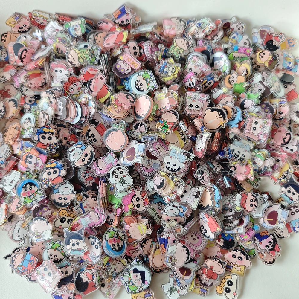 50 Stück/Set Cartoon Crayon Shin-chan Harz DIY Zubehör Niedliche Bilder Laminier-Acrylkleber Handyhülle Kühlschrank-Aufkleber – Detail 4