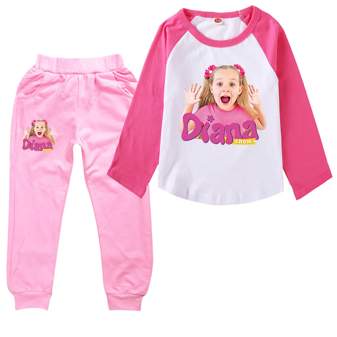 Lovely Like Nastya Show Kids Clothes Boys Girls Ccotton Long Sleeve T-Shirt+Pants 2Pcs/Set Children Cartoon Clothes Sports Suit