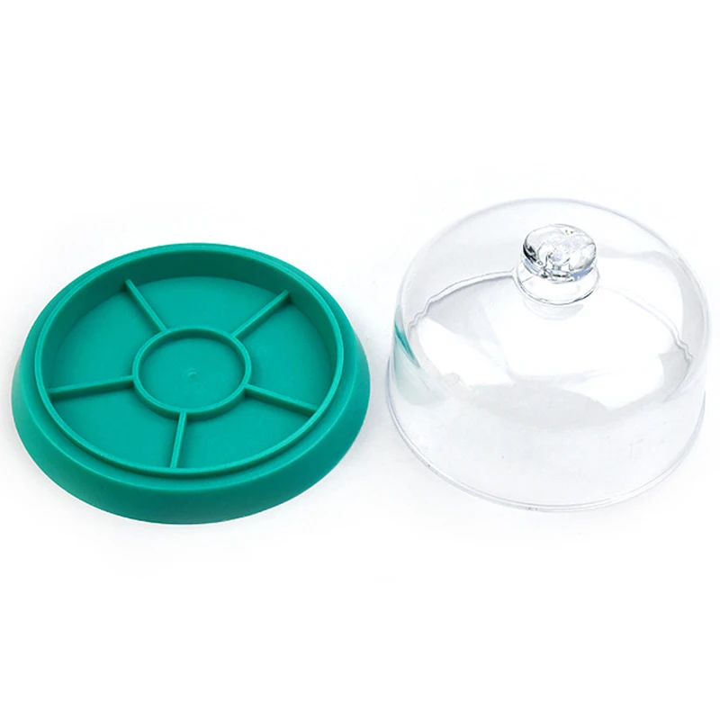 1Pc 6 Slots Watch Dust Sheet Cover with Tray Jewelry Movement Components Plastic Dustproof Covers Watchmaker Repair Tools