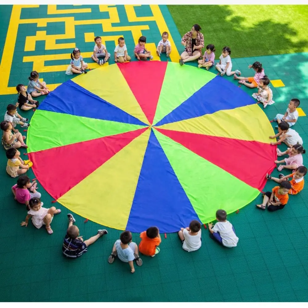 Paraguas Arcoíris de 2-10 Metros, Bolsa de Salto de Color Arcoíris, Equipo de Entrenamiento de Percepción, Tapete de Salto, Juego Infantil